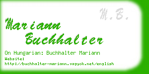 mariann buchhalter business card